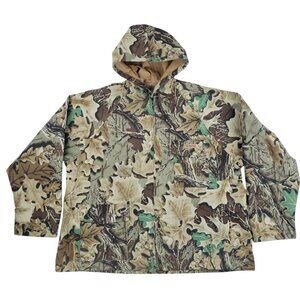 VTG Hodgman Men Large Waterproof PVC Hunting Rain Jacket Advantage Camo Made USA